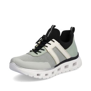 Rieker Damen Sneaker Schlupfschuh Zugband auftrittsdämpfend M6061, Größe:39 EU, Farbe:Grün