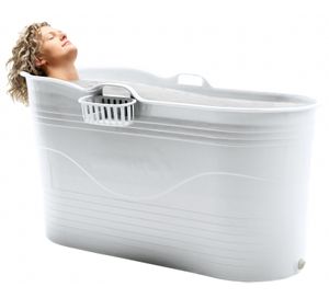 HelloBath® - Wiadro do kąpieli XL (Basic) - jasnoszare - 124 cm, wanna do siedzenia dla dorosłych, kąpiel lodowa, w tym 3-metrowy przedłużany wąż spustowy. HelloBath® - Wiadro do kąpieli XL (Basic) - jasnoszare - 124 cm, wanna do siedzenia dla dorosłych, kąpiel lodowa, w tym 3-metrowy przedłużany wąż spustowy.