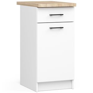 Küchenschrank AKORD OLIWIA S40 Weiß 40 cm Schublade B40 x H85 x T46 cm