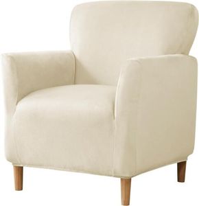 Sesselbezug 1 Sitzer Club-Stuhlbezüge Sesselhusse, Sofaüberzug Clubsessel Sessel Bezug Für Möbelschutz,Beige