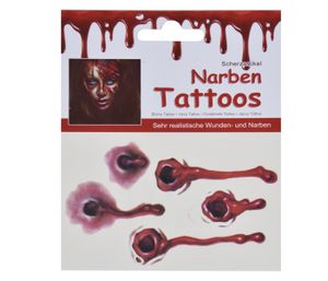 Halloween Zombie Horror Narben, Variante wählen:Tattoo 3