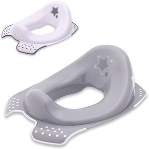 Lorelli Toilettenaufsatz STARS ergonomische Form Toilettensitz mit Spritzschutz in grau