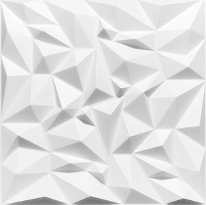 |5qm-20 Stück| 3D Wandpaneele Wandverkleidung Deckenpaneele Platten Paneele XPS Amethyst Weiß 50x50 cm
