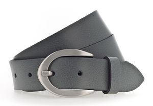 Vanzetti Leder Gürtel Neon Booster 30mm Full Leather Belt W85 Steel Grey dunkelgrau