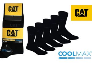 CAT Caterpillar 20 Paar in 43-46, Business Socken in Schwarz und mit "Klimaanlage"