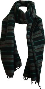 Schal aus Wolle XXL Wollschal Stola Plaid Überwurf für Damen und Herren, grün
