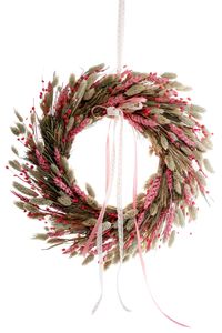 Türkranz Ø 36-40 cm Trockenblumen rosa