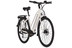 Hliníkový dámsky e-bicykel Hollandia Mantova 28'' biely 7 prevodov Adore 151E