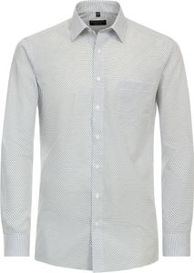 REDMOND Herren Businesshemd Langarm Kent Modern-Fit Blau gemustert L