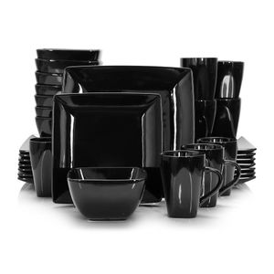 vancasso Tafelservice »SOHO« 32-tlg. Porzellan Teller Set, Kombiservice Tafelset mit Kaffeetassen, Müslischalen, Schwarz