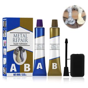 100g Industrial Repair Paste AB Glue Magic Welding Glue Heat Resistant Cold Weld Metal Repair Paste(50g x2)
