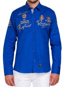 Red Bridge Herren R-Style langarm Hemd Shirt blau S