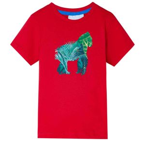 vidaXL Dětské tričko červené 140