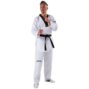 Kwon Starfighter Taekwondo Anzug White Revers Black Körpergröße 160 cm