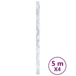 vidaXL Möbelfolien Selbstklebend Marmor-Optik Weiß 90x500 cm PVC
