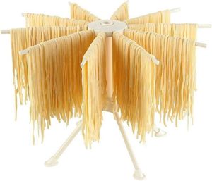Bugucat Nudeltrockner mit 10 Ausziehbaren Sprossen für bis zu 2kg Nudeln - Faltbarer Spaghetti-Trockner
