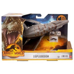 Mattel HDX38 - Jurassic World - Dominion - Roar Strikers - Liopleurodon mit Brüllgeräuschen