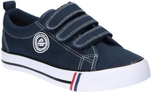 AMERICAN CLUB LH71 Original Kinder Schuhe Sneaker, Turnschuhe mit Klettverschluss luftige, Canvas-Sneaker, Marineblaue 34