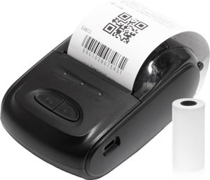 Bondrucker 58mm Bluetooth Thermodrucker Rechnungskartendruck Belegdrucker mit Thermopapierrollen, Android iOS Windows, Restaurant, Supermarkt