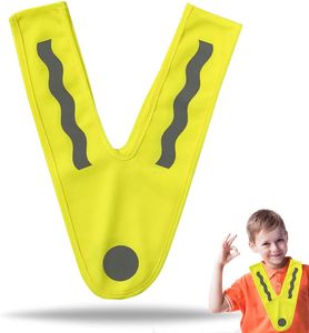 3X Gelbe Warnweste für Kinder - e Neongelbe V Sicherheitsweste ultrahell & starkreflektierend Leuchtweste ab 3 Jahren