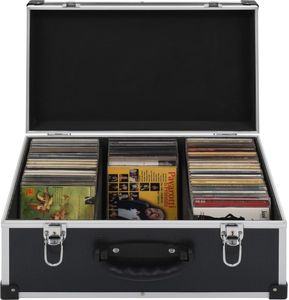 vidaXL CD-Koffer für 60 CDs Aluminium ABS Schwarz