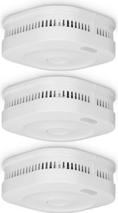 Alecto SMARTSMOKE11 3x - Smarte WLAN Rauchmelder, 3er-Pack, Weiß