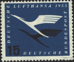 Briefmarken BRD (BR.Deutschland) 1955 Mi 207 postfrisch Flugdienstbeginn der Deutschen Lufthansa