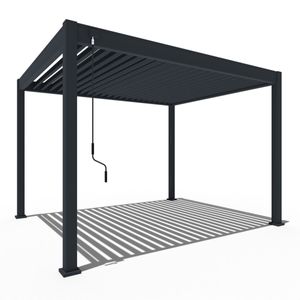 Weide Classic | Aluminium Pavillon | 3 x 3,6 M | Lamellendach anthrazit | Pergola freistehend