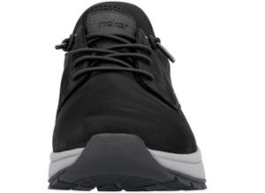 Rieker Herren Sneaker Halbschuh Gummizug Schnürschuh Leder 11050, Größe:45 EU, Farbe:Schwarz