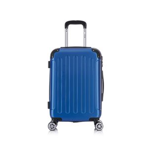Flexot® F-2045 Handgepäck Bordcase Trolley Koffer Reisekoffer Hartschale Doppeltragegriff mit Zahlenschloss Gr. M Farbe Perl-Blau