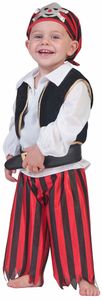 Baby Piraten Kostüm - Anzug mit Bandana | Kinderkostüm Seeräuber Jungen Größe: 98