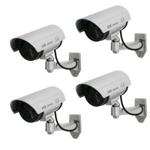 4x Kamera-Attrappe mit blinkender LED IR1100 S IR outdoor silber