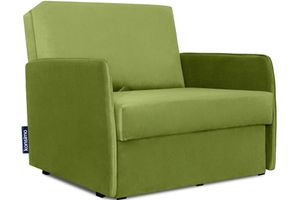 Konsimo Klassische Sessel mit Schlaffunktion mit Bettkasten "PEDATU", Grün, Stoff/Schaum, Kids & Teens, 86x85x105 cm