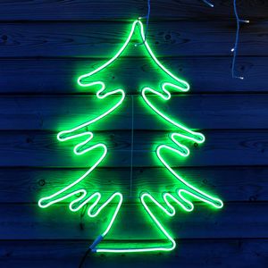 Neon-Weihnachtsbaum Tannenbaum Lichtschlauch 5 m 600 LEDs grün