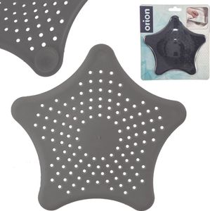 Orion Abflusssieb Spülsieb Spülbeckensieb mit Saugnäpfen Filter Sieb grau 16 cm