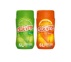 Cedevita Limette/Cedevita Orange (limeta/narandza) 9 Vitamine, Instant Pulver Vitamin Getränke Mix 2 x 455g, macht 12L Saft alkoholfreie
