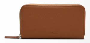 s.Oliver Geldbörse Zip Around Wallet Brown hellbraun