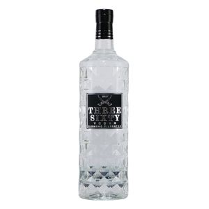 Three Sixty Vodka Original, Wodka, Spirituose, Großflasche, Alkohol, 37.5%, 3 L