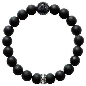 Thomas Sabo A1085-023-11 Armband Damen Obsidian Schwarz Sterling-Silber 19 cm