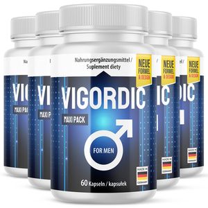 Vigordic Nahrungsergänzungsmittel mit L-Arginin, L-Citrullin, Maca und Zink 5 x 60 Kapseln