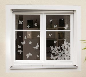 Komar Window-Sticker "Schmetterlinge", grau, 31 x 31 cm