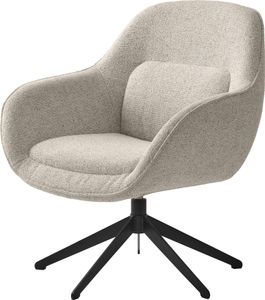 Loungesessel >Lynn< drehbar, Bouclé-Garneffekt creme-weiss - 74x85x77 (BxHxT)