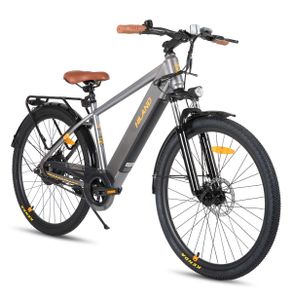 Hiland 26 Zoll 250W Elektro-Mountainbike, 36V 7.8Ah Akku, Elektrofahrrad für Männer Frauen mit Lampe, Gepäckträger, Stoßdämpfende Vorderradgabel, Grau Hiland 26 Zoll 250W Elektro-Mountainbike, 36V 7.8Ah Akku, Elektrofahrrad für Männer Frauen mit Lampe, Gepäckträger, Stoßdämpfende Vorderradgabel, Grau
