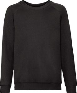 Fruit of the Loom - "Classic" Sweatshirt für Kinder  Raglanärmel RW9655 (164-170) (Schwarz)