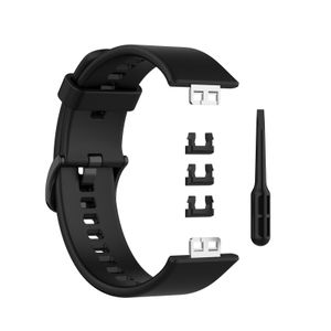 Náhradní silikonový řemínek, náramkové hodinky, řemínek v černé barvě pro Huawei Watch Fit Watch Accessories