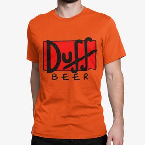 Organiczna koszulka oversize z bawełny Duff Beer Śmieszna koszulka imprezowa Simpson Śmieszne