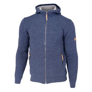 Ivanhoe Strickjacke Morel Hood male für Herren aus Wolle-Denim blue