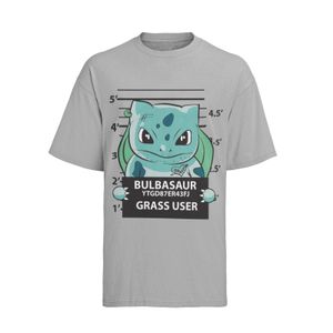 Bio Baumwolle Herren Shirt Funny Verbrecher Bisasam Pokemon Funny Schiggy Pikachu Anime  Pika