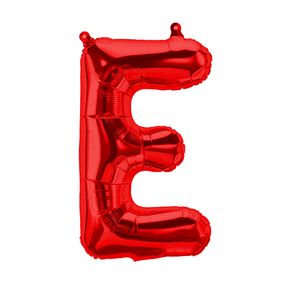 Folienballon Buchstabe E, rot, ca. 80 cm, für Luftbefüllung