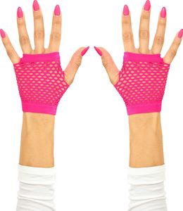 Widmann Netzhandschuhe Neon Pink fingerlos
